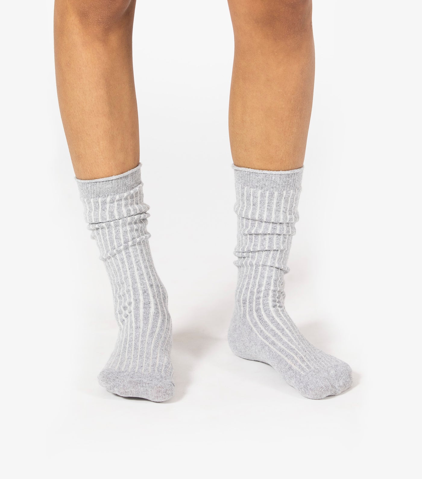 Recycled Cotton Long Socks - Grey Marle 3 Pack