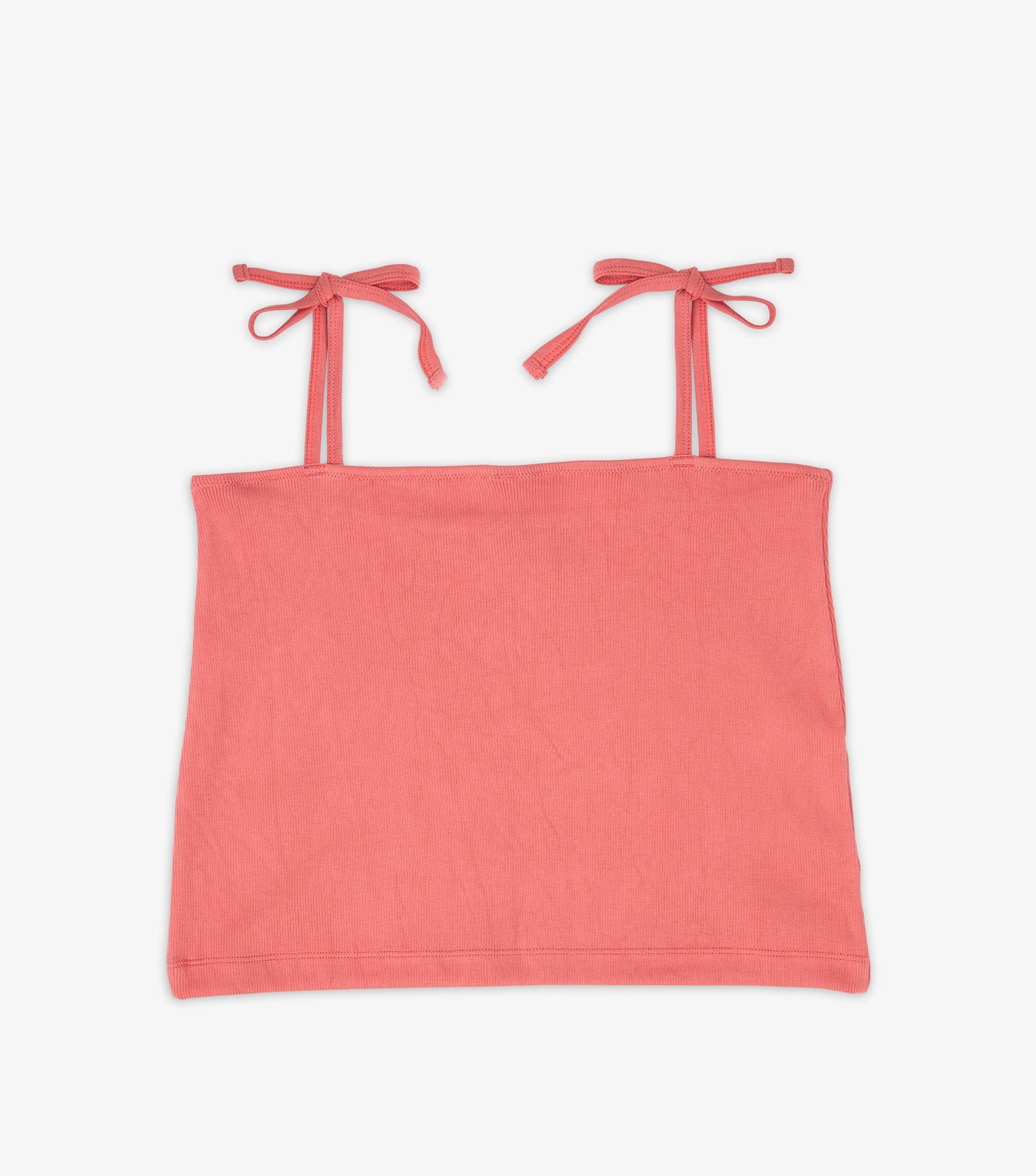 Last Chance Petra Ribbed Singlet - Coral Pink