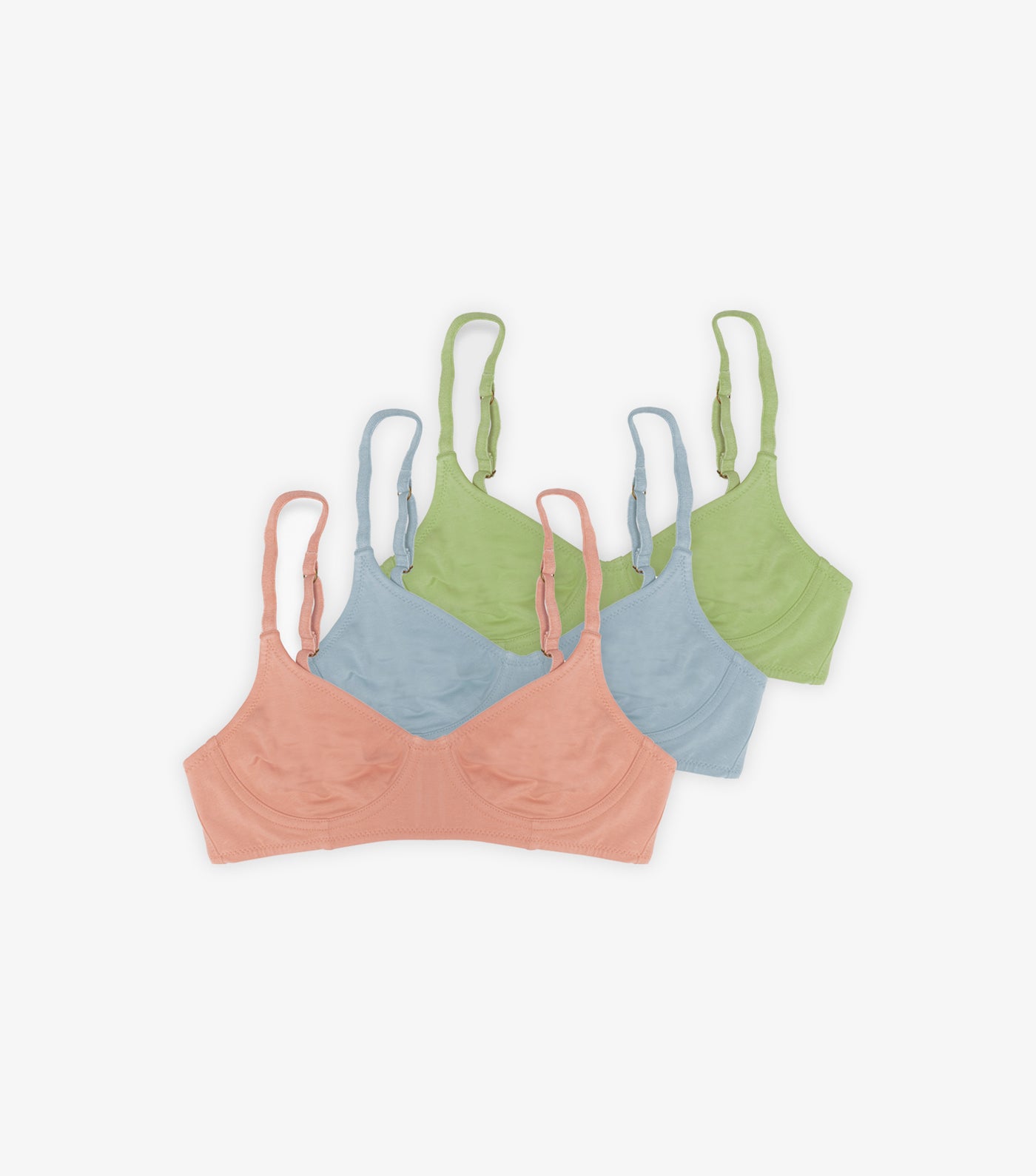 3 Pack of Full Cup Wirefree Bras - Organic