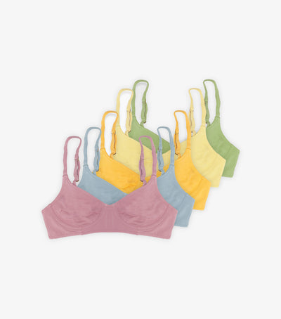 5 Pack of Full Cup Wirefree Bras - Organic