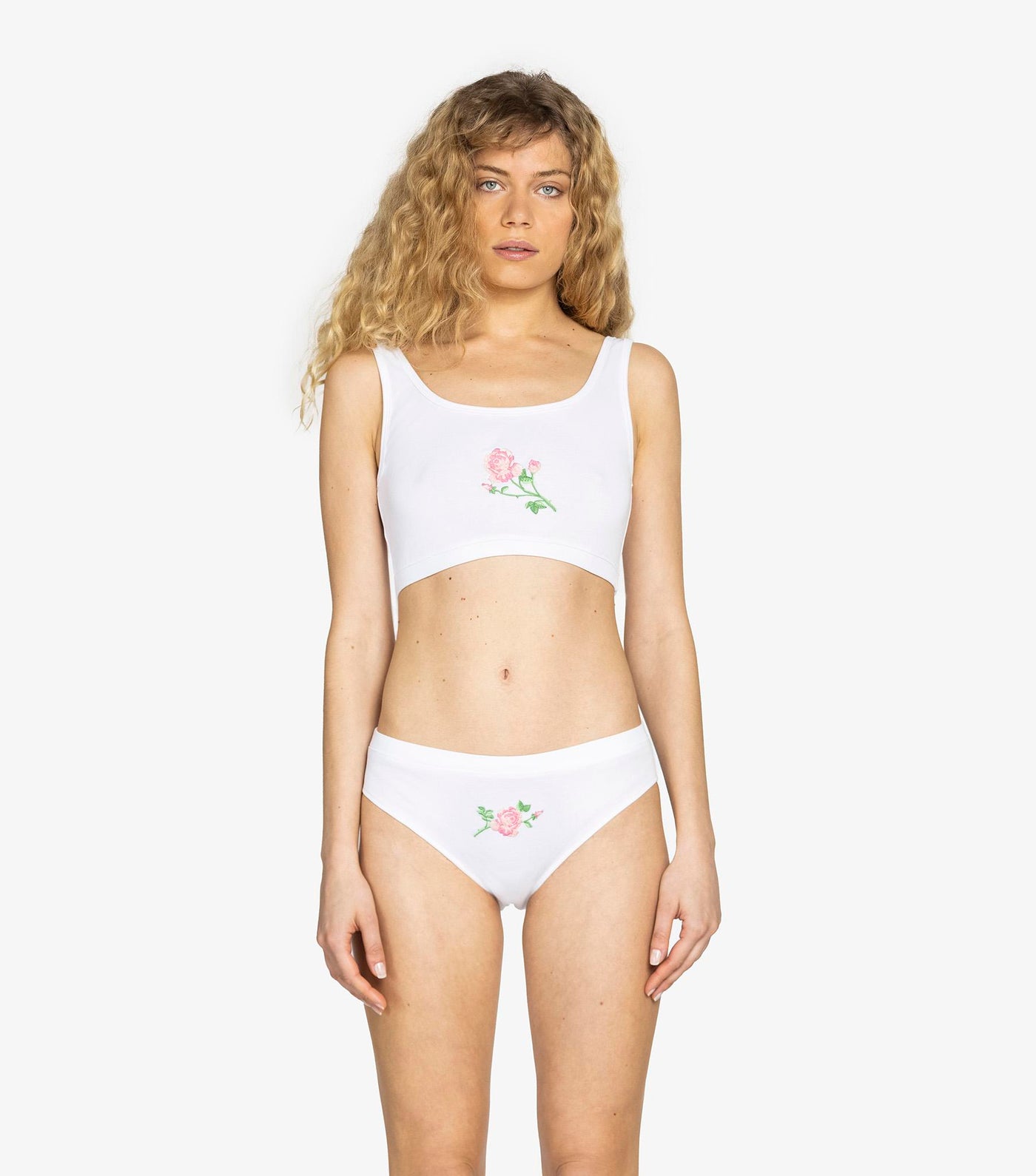 Last Chance Clara Embroidered Crop Top